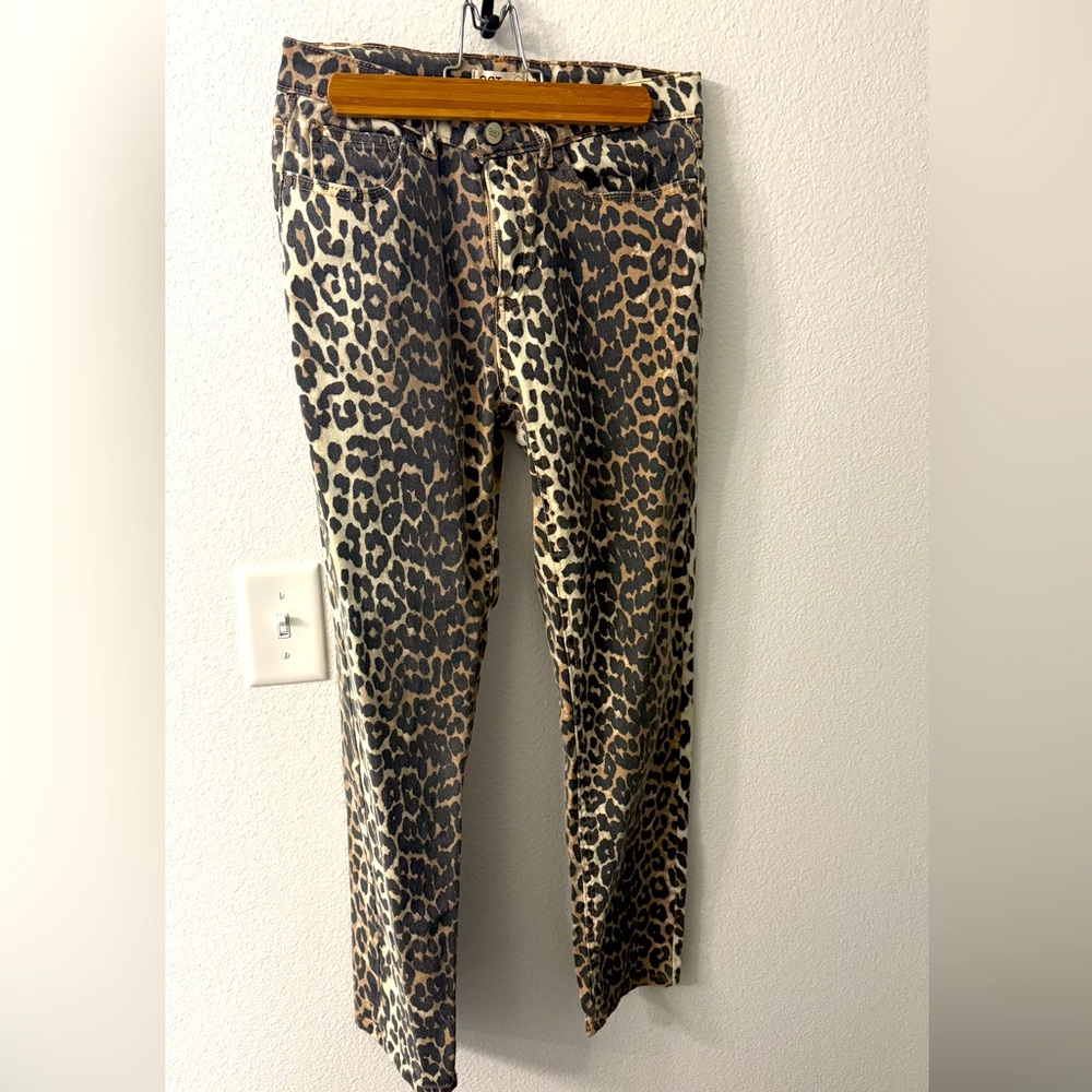 Cheetah/Leopard Print Denim Jeans